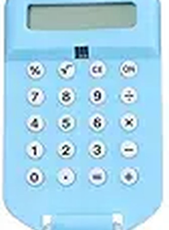 Mini Calculator Set 2 Pack Portable Blue Cartoon Design for Students School Office - Image 1
