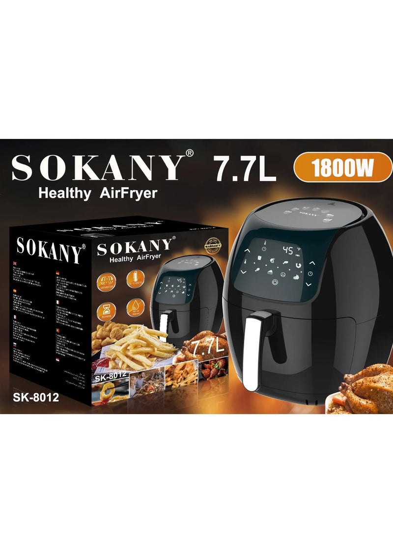 سوكاني قلاية هوائية صحية سوكاني بشاشة لمس ديجيتال  رقمية - 7.7 لتر SK-8012 - Image 3