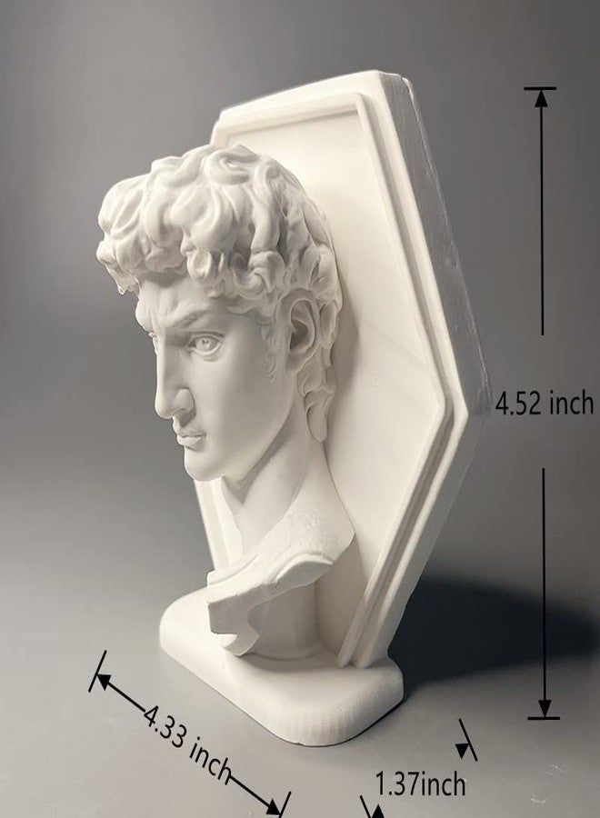 EASCHEER David Statue, Greek Mythology Decor, 4.52 Inch Resin Bust, Unique Home Office Bookshelf Coffee Table Decor - Image 2