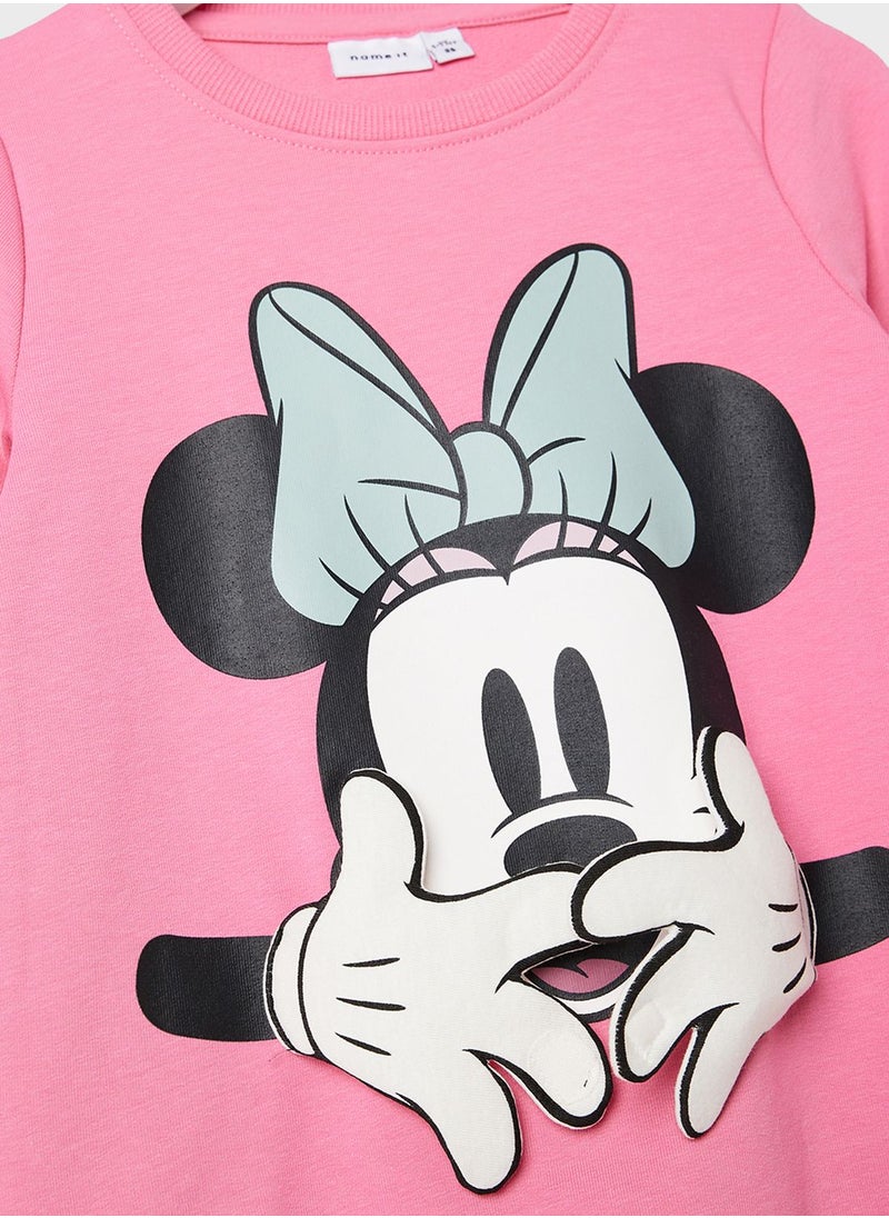 NAME IT - Kids Minnie Mouse Sweat Dress - Image 1