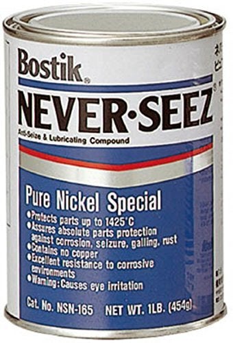 Bostik Never-Seez NSN-165 Silver Pure Nickel Special Anti-Seize Compound, -297 Degree F Lower Temperature Rating to 2400 Degree F Upper Temperature Rating, 1 lb. Flat Top Can - Image 1