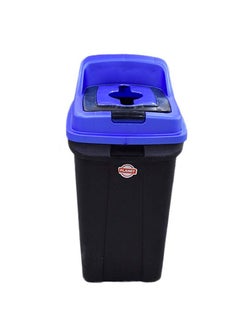 AKC Modern Re-Cycle Mix Top Garbage Bin 70 Liters Black & Blue  - Image 1