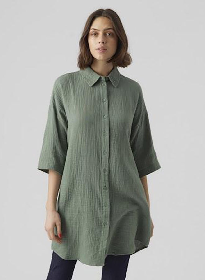 VERO MODA Vmnatali 3/4 Long Overshirt Wvn Noos - Image 3