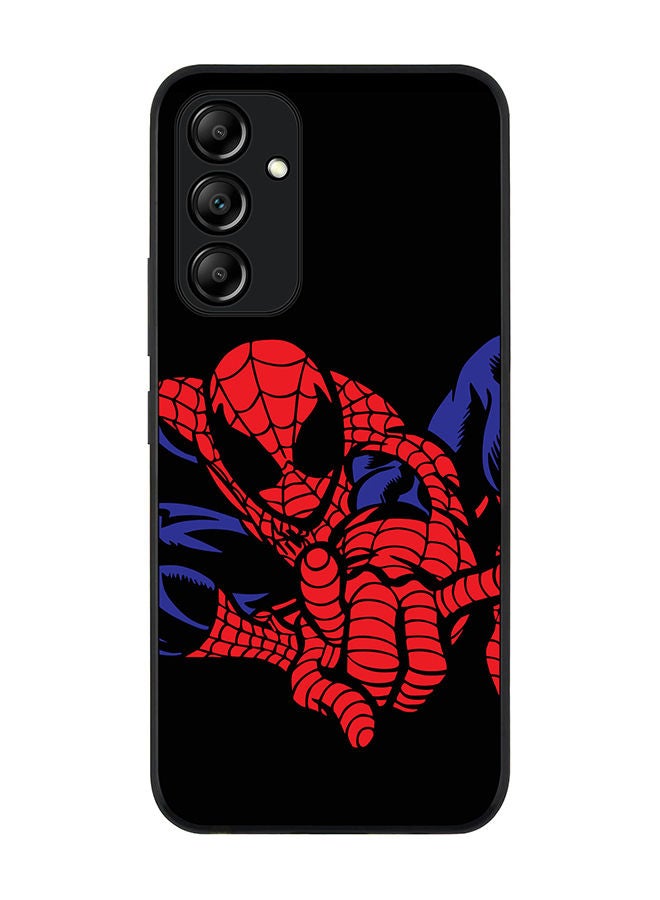 Stylizedd Rugged Black edge case for Samsung Galaxy A34 5G Slim fit Soft Case Flexible Rubber Edges Anti Drop TPU Gel Thin Cover - Spidey In Air - Image 1
