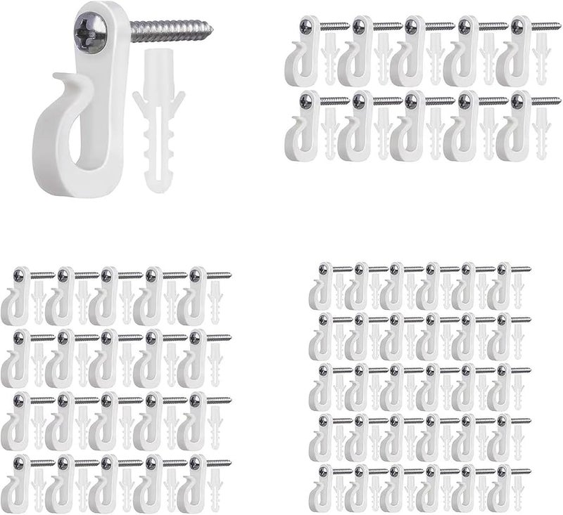 20 قطعة خطافات قابلة لإعادة الاستخدام لتعليق أضواء المهرجان الخارجية على المزاريب - Image 5