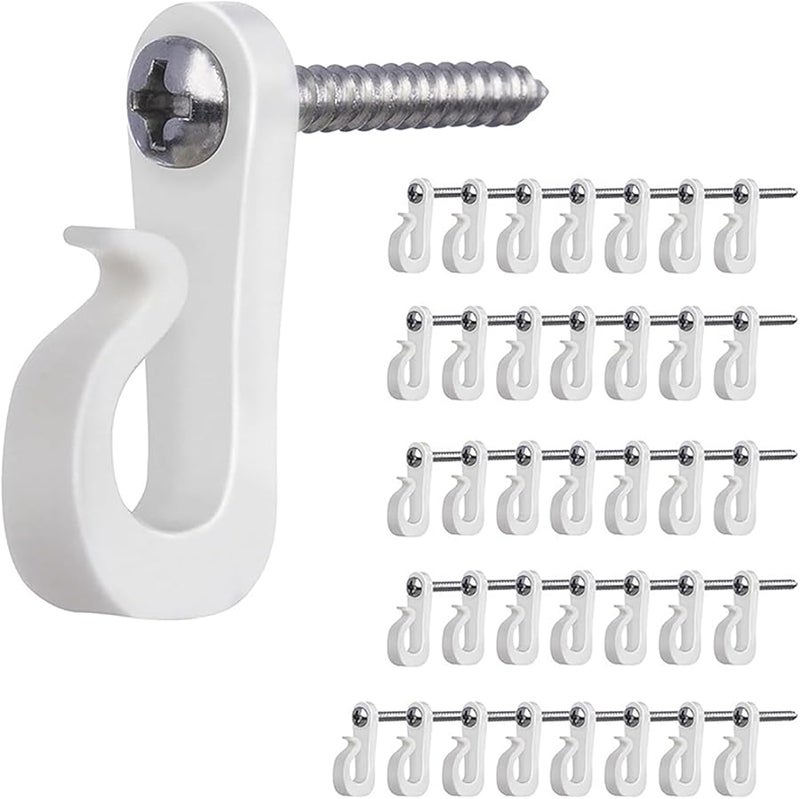 20 قطعة خطافات قابلة لإعادة الاستخدام لتعليق أضواء المهرجان الخارجية على المزاريب - Image 4