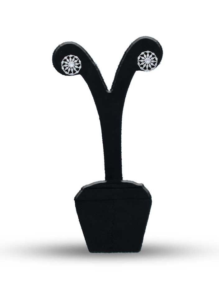 FK Jewellers - Sterling Silver 925 Flower Stud Earrings - FKJERNSLU3134 - Image 1
