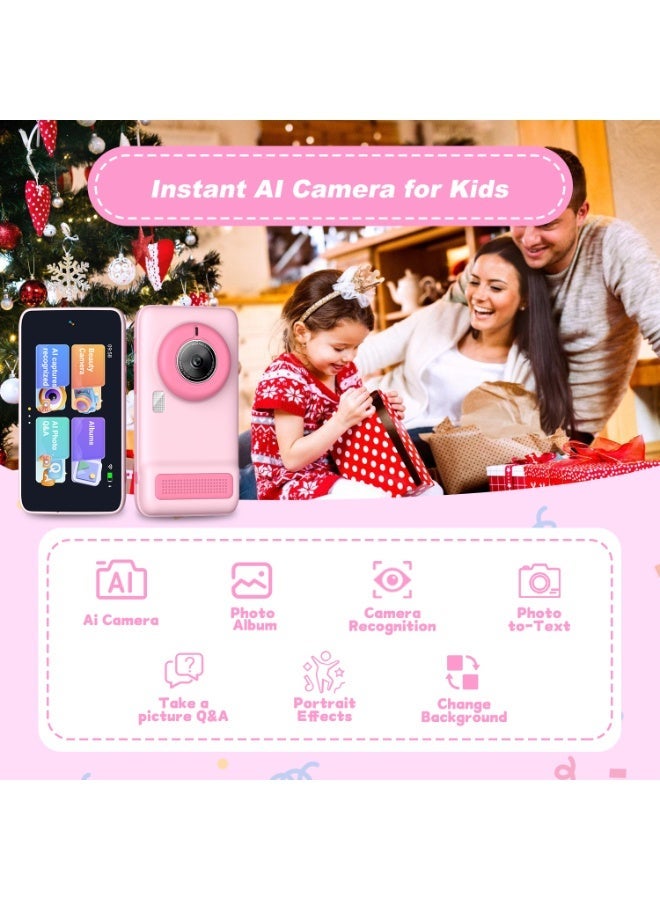 NEXORX Snap Buddy Kids AI Camera – Smart Digital Camera for Kids with AI Recognition, Photo-to-Text, Learning Games, Dual Camera, Fun Filters & Educational Features – Perfect Gift for Boys & Girls Pink - Image 5