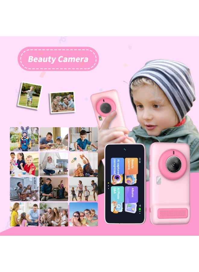 NEXORX Snap Buddy Kids AI Camera – Smart Digital Camera for Kids with AI Recognition, Photo-to-Text, Learning Games, Dual Camera, Fun Filters & Educational Features – Perfect Gift for Boys & Girls Pink - Image 4