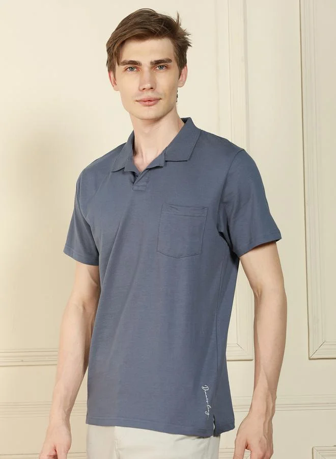Dennis Lingo Regular Fit Plain Polo with Patch Pocket