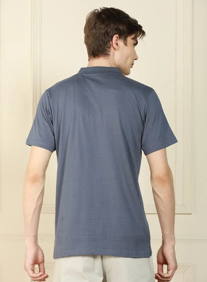 Dennis Lingo Regular Fit Plain Polo with Patch Pocket