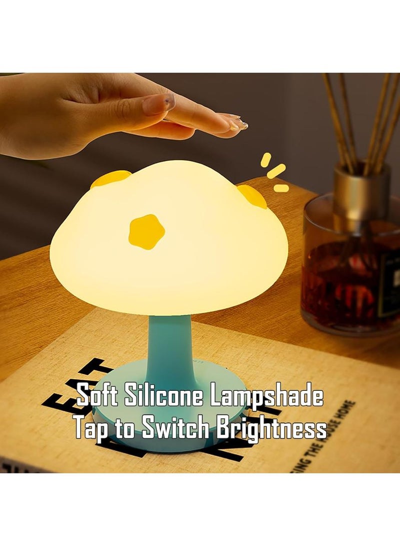 Bebiland Cloud and Bunny Rechargeable Night Light, Safe Soft Silicone Material, 3 Brightness Levels, Tap Control, Warm Light, Toddler Sleeping Lamp, Bedroom Night Lamp, Gift for Baby and Kid (White) - Image 3