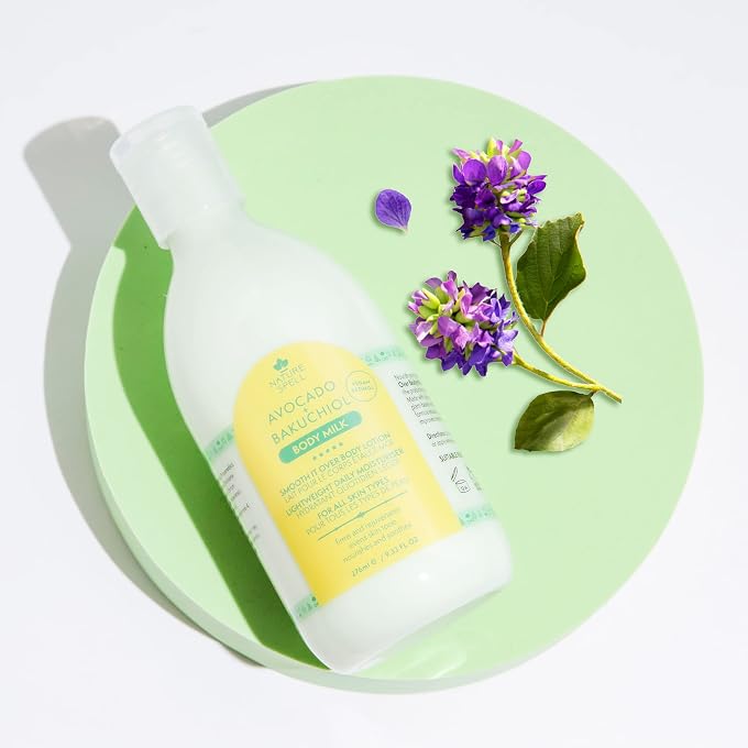 Nature Spell Avocado Body Lotion  Smooth It Over Body Milk 276ml - Infused with Bakuchiol - Instant Hydration  Suitable for all Skin Types - 100% Vegan  Made in the UK - Image 2