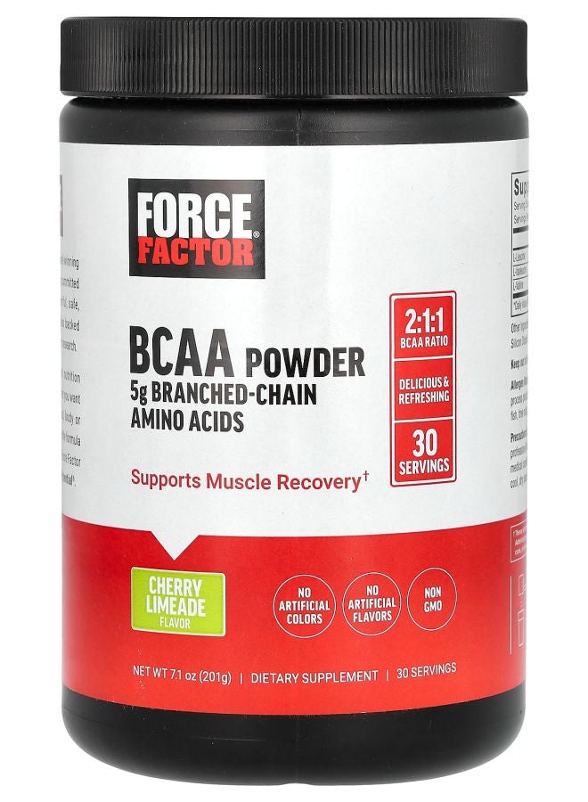 Force Factor BCAA Powder Cherry Limeade 7.1 oz (201 g)