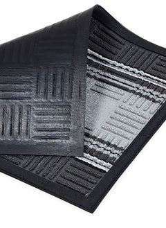 Status Contract Anti Slip Front Door Mat | Living Room Rug for Entrance Doors | New Rubber Floor Mats for Home (Black-Grey),38 x 58 Cm  - Image 5