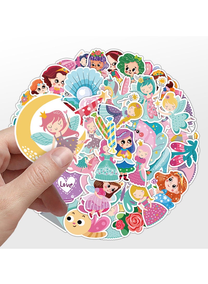 ORAINBOW 50Pcs Cute Princess Stickers for Water Bottles Laptop Aesthetic Stickers Vinyl Reward Anime Girl Stickers for Kids Boys Teens Ideal for Decorating for Mug Guitar Journaling Luggage - Image 3