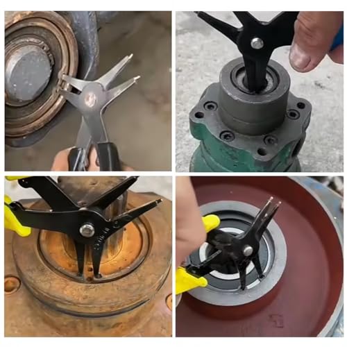 MECRAAF® 2 in 1 Multifunction Snap Ring Circlip Pliers External Internal Retaining Ring Spring Installation Removing Reassembling| Dual-purpose Retaining Ring Plier | Straight Lock Ring Pliers - Image 3