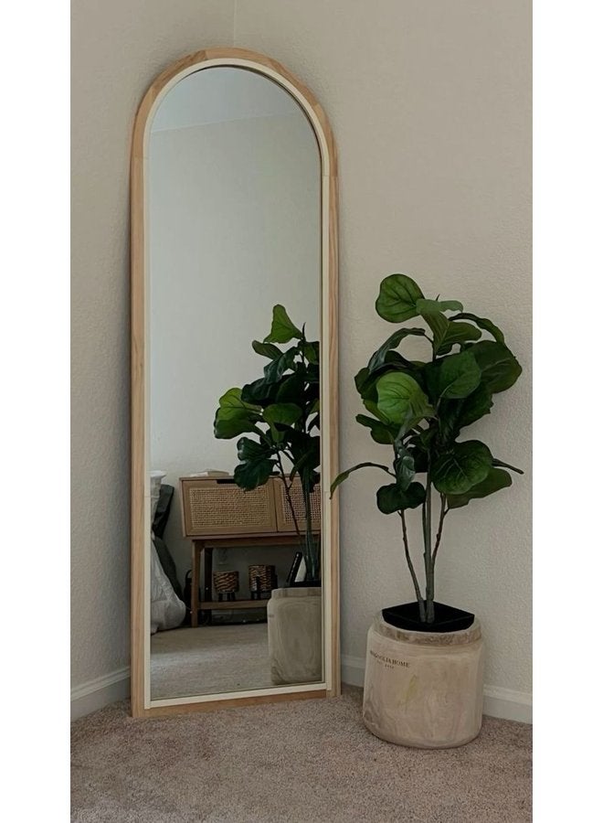 Art Wood Stand Mirrors Beige  3X175X45 Cm 