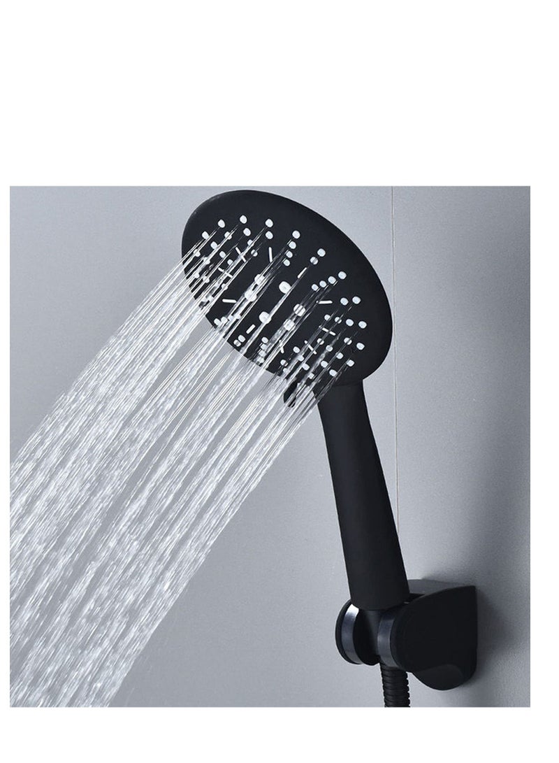 SYOSI Black Shower Head with Handheld Set, 4.7" Face Handheld Head with Hose, Hand Held Shower Head with Extra Long Hose  - Image 1