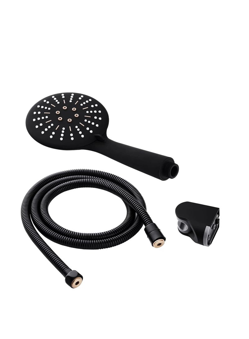 SYOSI Black Shower Head with Handheld Set, 4.7" Face Handheld Head with Hose, Hand Held Shower Head with Extra Long Hose  - Image 3
