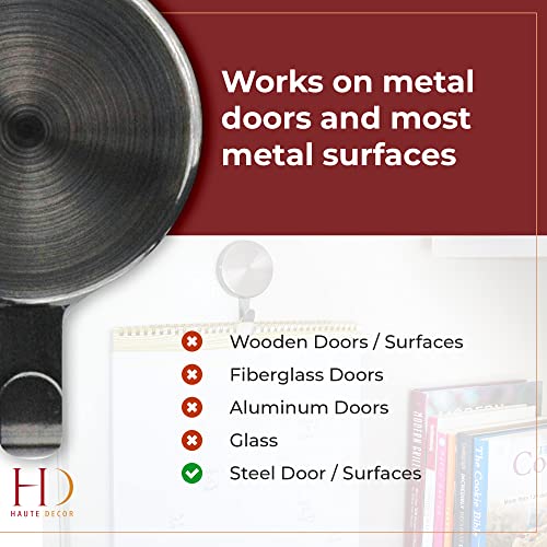 Haute Decor Attract Magnetic Hanger, 1 Pack - Strong Magnet Hook for Metal Doors and Surfaces - Image 4