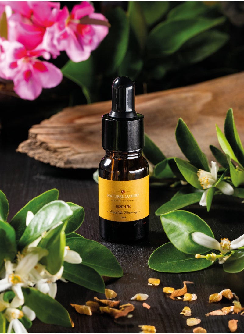 NATURAL LUXURY - Pure Air Harmony Car Perfume Air Freshener with Oak Wood Car Perfume Holder, Luxury Automobile Accessories Car Air Freshener Perfume Oil 10 ml, Car Fragrance Oil for Tranquility and Well Being - Image 1