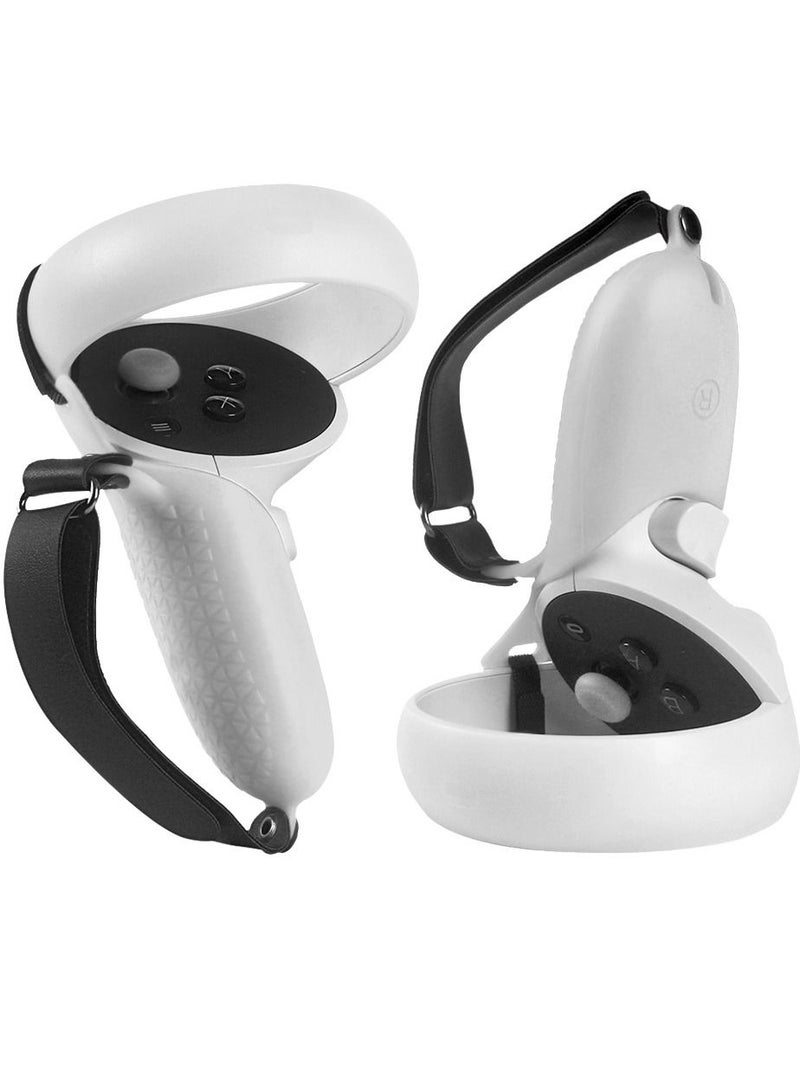 1 Pair Controller Grips Cover with Knuckle Straps Compatible with Oculus Quest 2 Accessories - Image 1