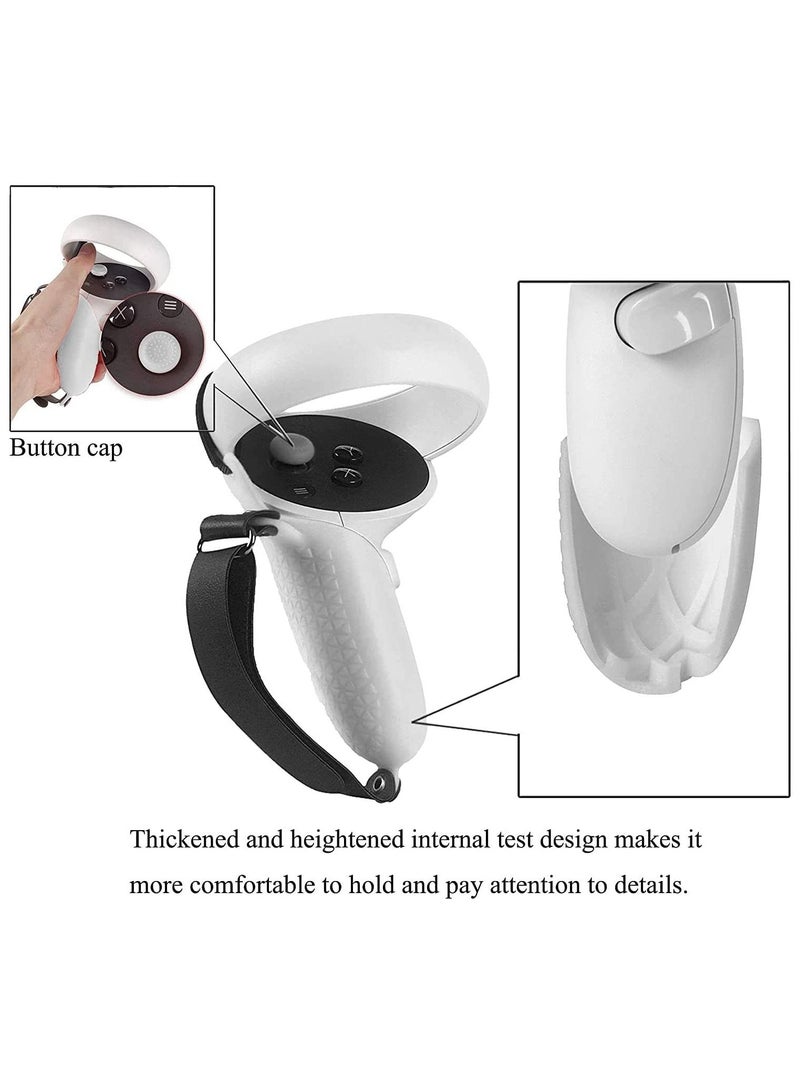 1 Pair Controller Grips Cover with Knuckle Straps Compatible with Oculus Quest 2 Accessories - Image 3