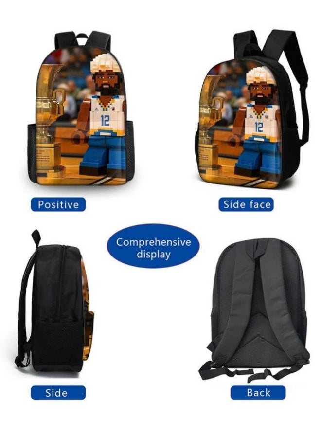 The latest universal cartoon new three-piece schoolbag (for students, teenagers, children) - 454  - Image 3