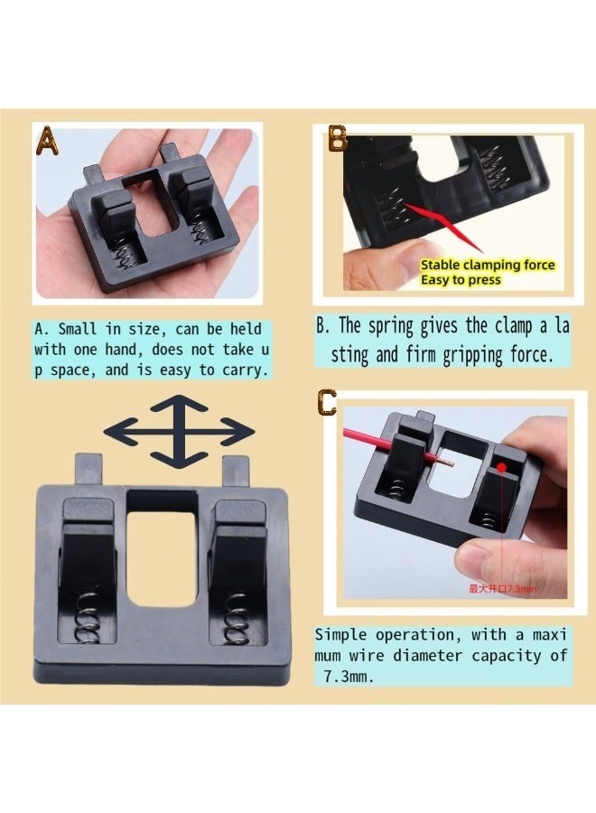 Electric Wire Welding Fixture with Stabilizing Holder Soldering Wire Holder w/Dual Spring - Loaded Clips, Black Base, Helping Hands Holder for Home DIY, Electrode & Workshop Repairs - Welding Accessories Hands-Free Operation - Image 4