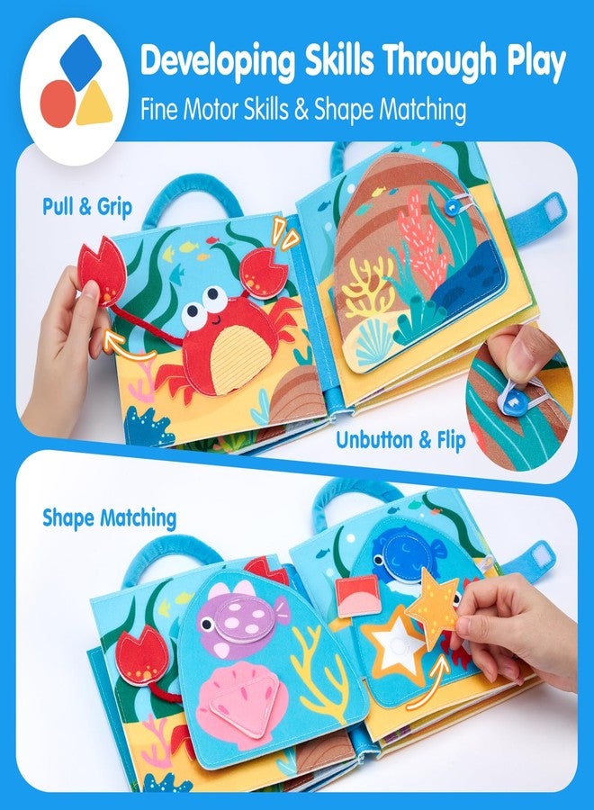 هاهالاند كتاب هاهالاند أوشن بيزي للأطفال الصغار من عمر 1 إلى 3 سنوات، لوحة أنشطة حسية من مونتيسوري، لعبة سفر للأولاد والبنات من عمر 1 إلى 3 سنوات، لعبة تعليمية لتنمية المهارات الحركية الدقيقة، هدية عيد ميلاد للأطفال الصغار - Image 5
