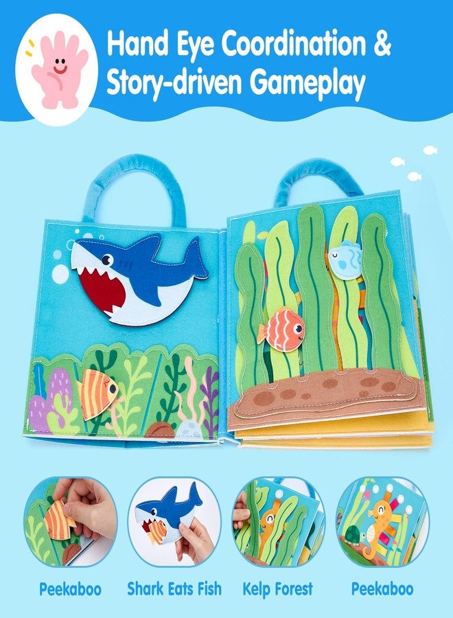 هاهالاند كتاب هاهالاند أوشن بيزي للأطفال الصغار من عمر 1 إلى 3 سنوات، لوحة أنشطة حسية من مونتيسوري، لعبة سفر للأولاد والبنات من عمر 1 إلى 3 سنوات، لعبة تعليمية لتنمية المهارات الحركية الدقيقة، هدية عيد ميلاد للأطفال الصغار - Image 4