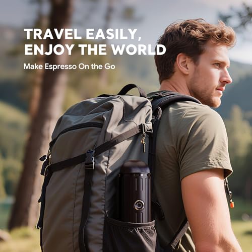 RECAFIMIL Portable Electric Espresso Machine, Travel Coffee Maker for Camping, Car Self-Heating Coffee Machine with USB-C, Compatible With NS Capsules & Ground Coffee, Portable Coffee Maker for Hiking,RV,Office - Image 2