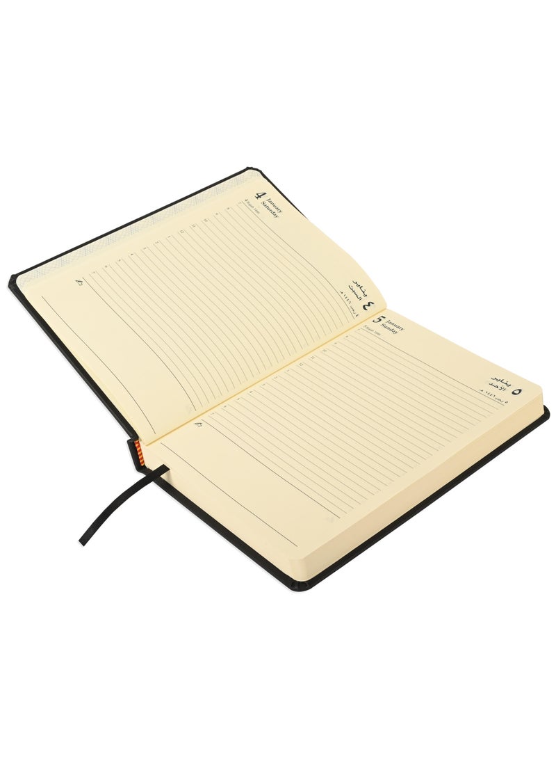 FIS A5 Diary 2025 (Arabic/English) Black - FSDI19AE25BK - Image 2