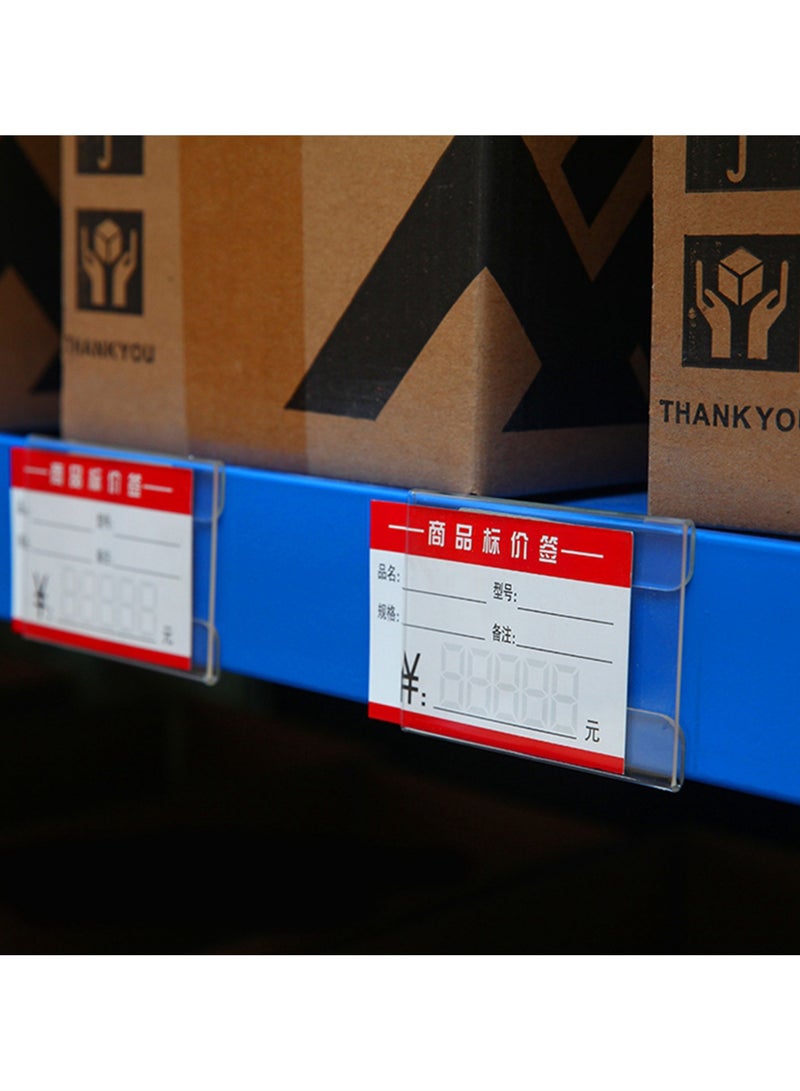 JiFENG 10 PCS Wall Mount Acrylic Sign Holder Clear Plastic Wall Sign Holders Horizontal Acrylic Frames for Offices, Stores, Restaurants - Image 3