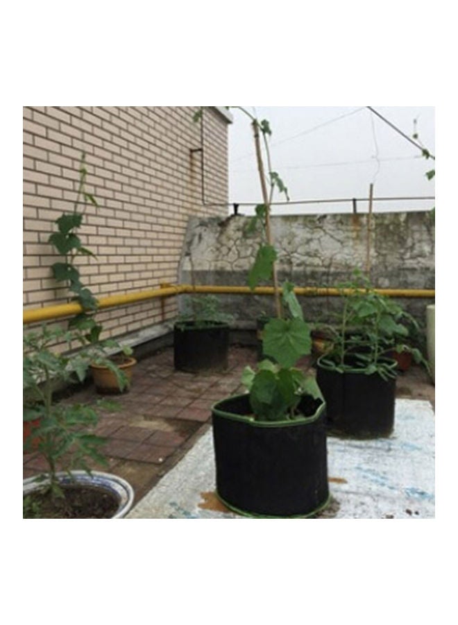 NIBEMINENT Flower Pot With Handle Black - Image 3