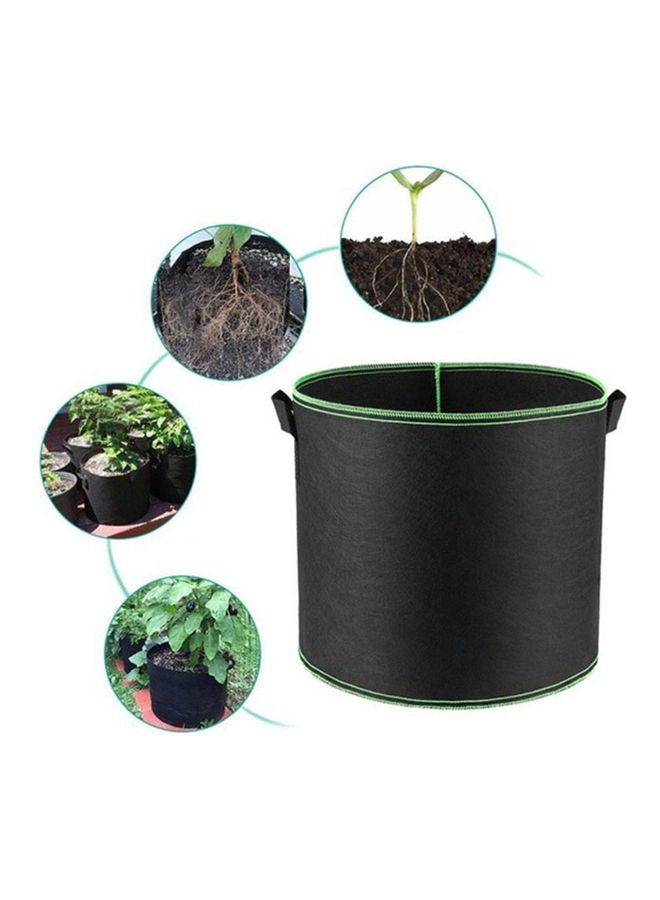 NIBEMINENT Flower Pot With Handle Black - Image 2