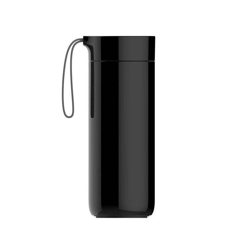 AEC Unspillable Vacuum Suction Bottom Office Coffee Mug Bottle Tumbler Thermos Flask, 400ML (400ML, Black) - Image 1