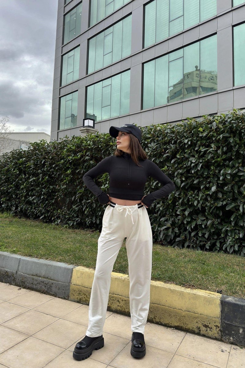 Weshaya سروال جوجر نسائي أبيض - Image 4
