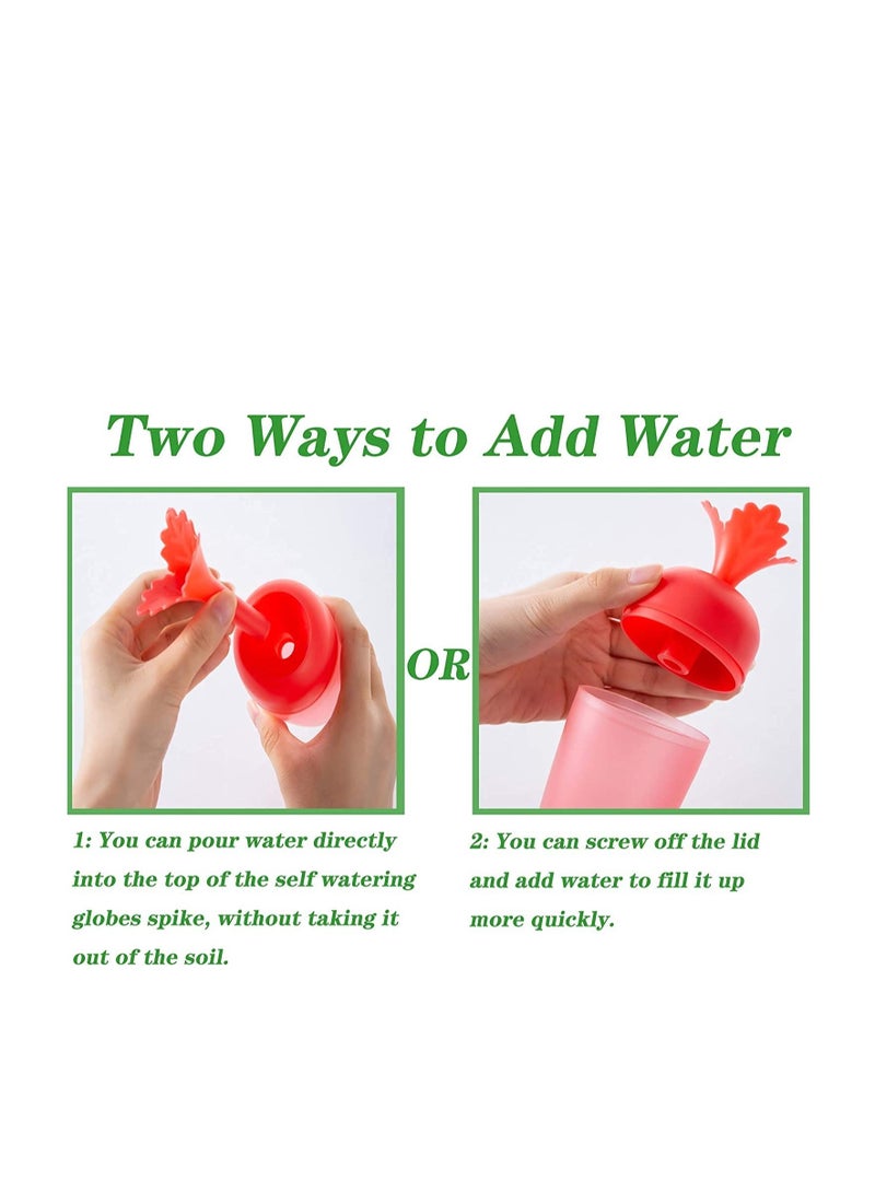 Y&D 4 Pcs Plant Watering Globes Plastic Self Spike Bulbs Automatic Drippers Irrigation Devices for Indoor Outdoor Plants Bottle Garden Drip System  - Image 2