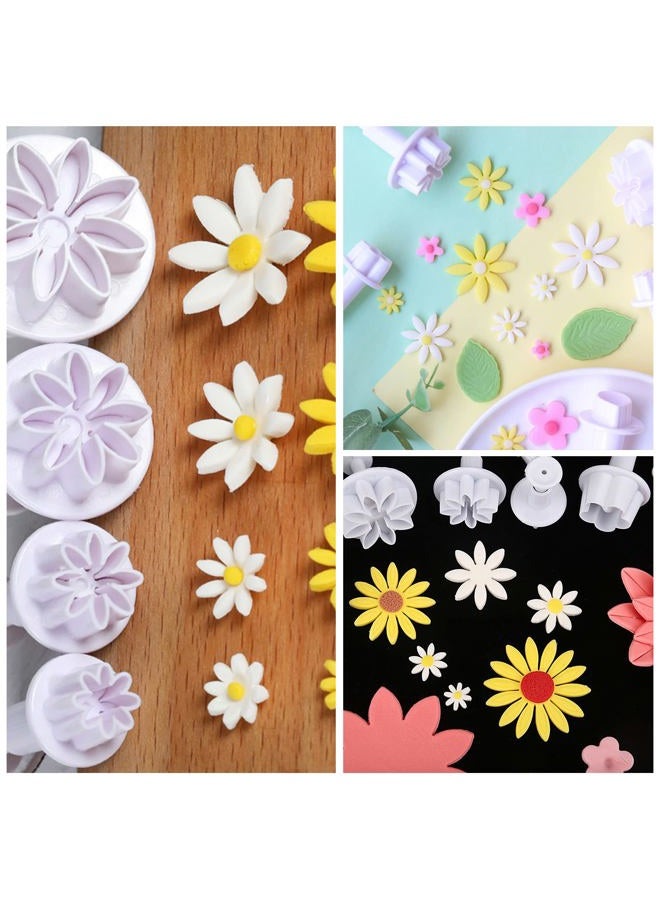 YAFIYGI 4PC Chrysanthemum 8Petals Daisy Plunger Cutter Gerbera Flower Fondant Supplies Cutting Set Cookie Cutter Decorating Mold Tools Decoration Embossing Tool - Image 4