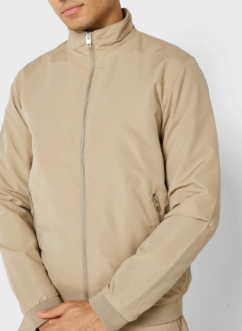 JACK & JONES Zippered Bomber Jacket