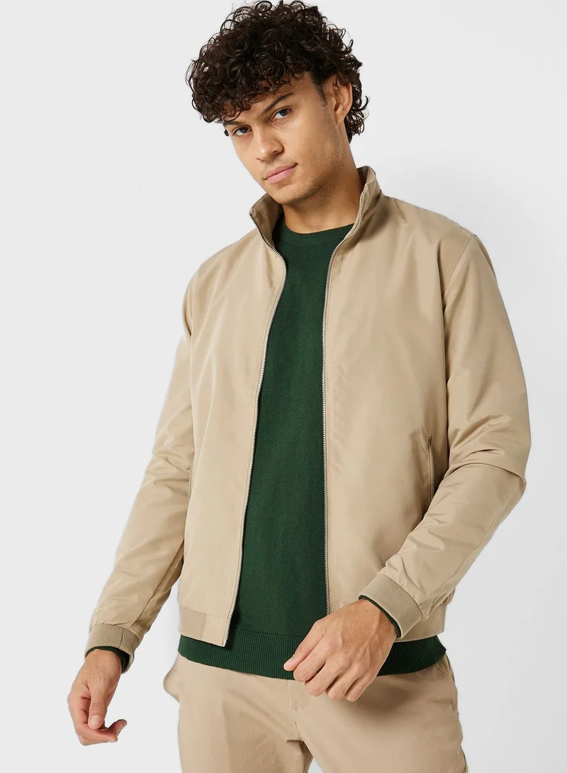 JACK & JONES Zippered Bomber Jacket
