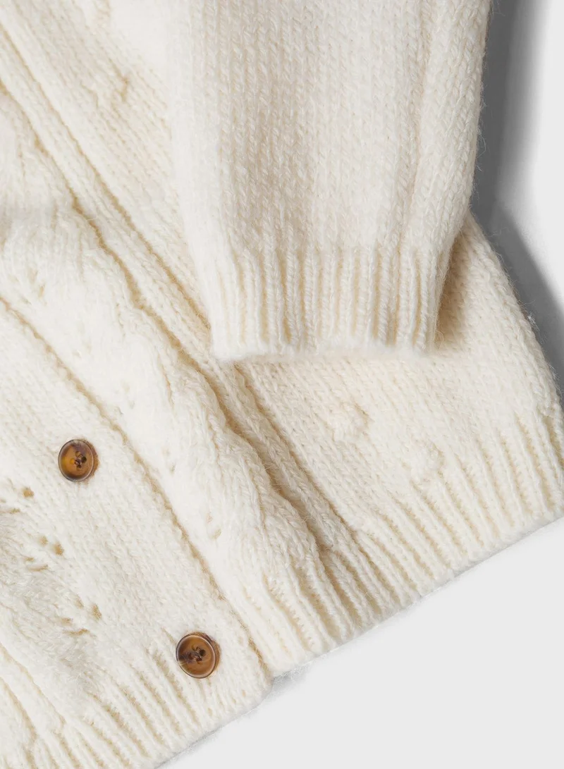 MANGO Infant Button Detail Knitted Cardigan