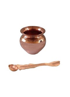 Yashvin Yashvin Combo Maha Pack 1 Piece Copper 2 No Kalash Lota 1 Piece Copper Panch Patra Spoon Exclusive Pack 