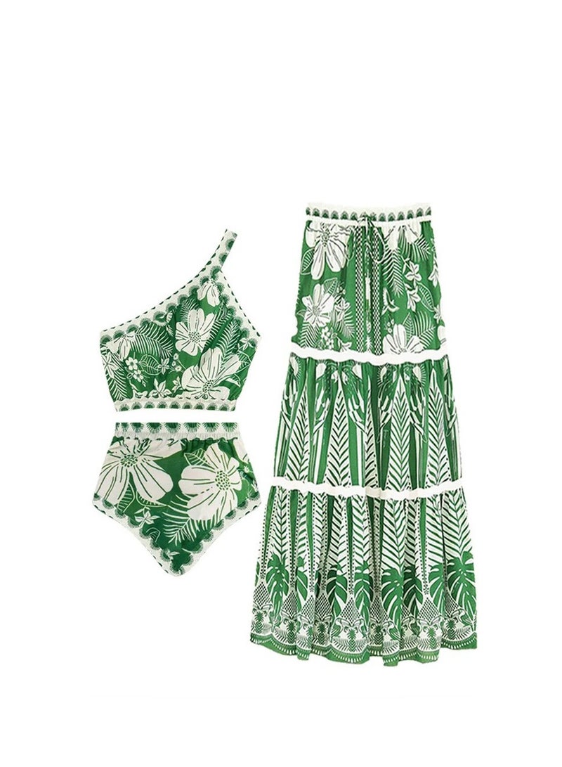 Y&D 2 Pice Summer swimsuit cover up women halter  set swimming suit women Beach Wear Swimwear - Image 1