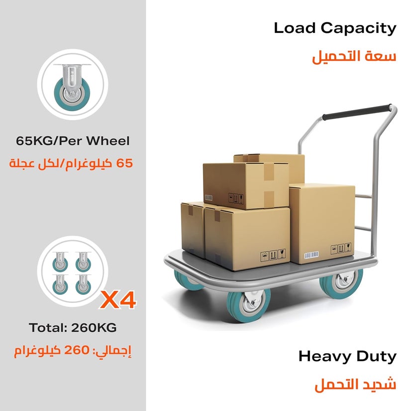 BMB Market need oriented construction TOOLS 100mm Caster Wheels Set of 4 Heavy Duty, Rigid Casters Top Plate Fitting, Non Marking Grey Rubber Fixed Caster Wheels for Cart Furniture Industrial Use Local market compliant trusted quality - Image 5