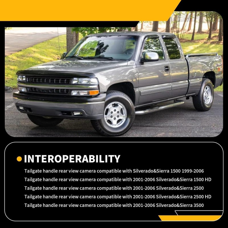 Jecoupoon GM1916102 Tailgate Handle Rear View Camera Compatible with 1999-2006 Silverado and Sierra 1500 2500 3500 - Image 3