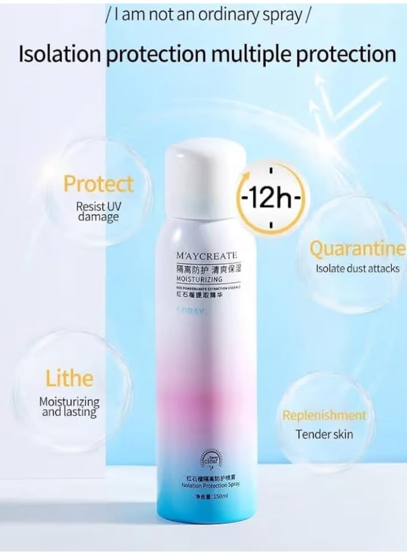 maycreate Korean Whitening Spray with Pomegranate Extract for Face & Body – Brightening, Moisturizing & Sun Protection – 150ml - Image 3