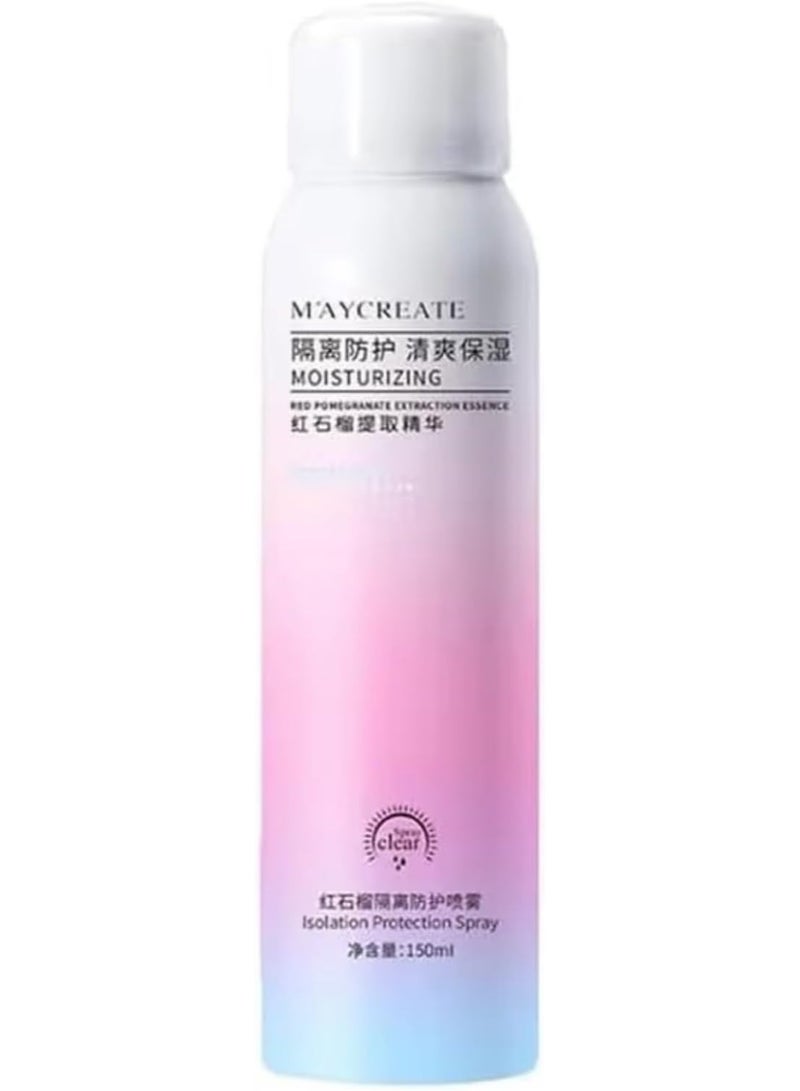 maycreate Korean Whitening Spray with Pomegranate Extract for Face & Body – Brightening, Moisturizing & Sun Protection – 150ml - Image 1